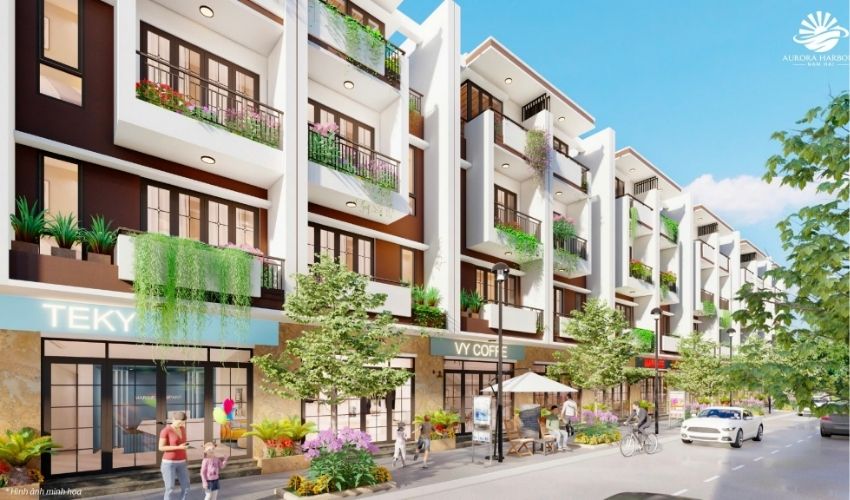 Nhà liền kề Nam Hải Central Park được bố trí liền mạch dọc theo các tuyến đường nội khu